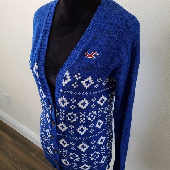 Fair Isle Button Down Cardigan Hollister - Picture 3 of 6